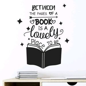 "Between the Pages of a Book is a Lovely Place to Be" Wall Sticker